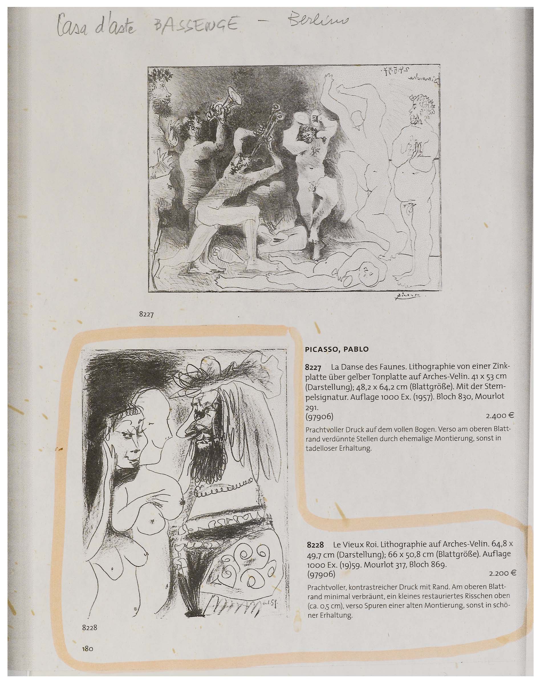 Pablo Picasso (1881-1973), Le vieux roi,  1959 litografia originale, cm 64x49, firmata in lastra - Image 2 of 2