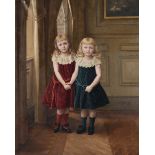 Karel De Kesel (Zomergem 1849 - Eriangen 1922), Ritratti di bimbe, 1890 olio su tela, cm 160x120,
