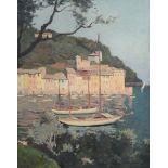 Alberto Cecconi (Firenze 1897-1971), Portofino olio su tavola, cm 50x40, firmato in basso a destra