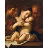 Scuola del XVIII secolo, copia da Procaccini, Madonna con Bambino olio su rame, cm 40,5x32,5