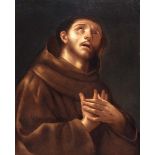 Scuola Lombarda del XVII secolo, San Francesco olio su tela, cm 72x58