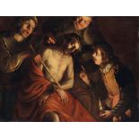 Gerrit Van Honthorst (Utrecht 1590-1656), cerchia di, Ecce Homo olio su tela, cm 92x120