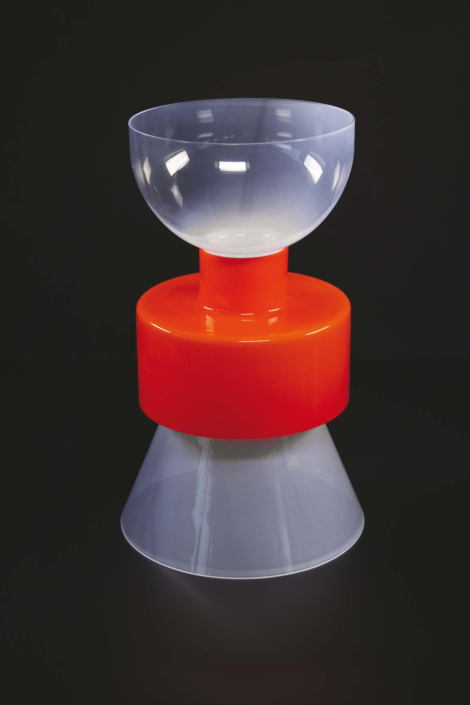 Ettore Sottsass,  Vaso Nebulosa in vetro di Murano. Prodotto in 99 esemplari. Prod. Venini,