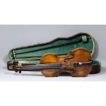 After Nicolaus Amati - A late 19th Century German full size violin with two piece back, back