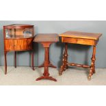 A 19th Century mahogany rectangular hall table, the top with rounded corners and moulded edge, on