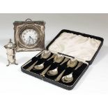 A set of six George VI silver Old English rattail pattern tea spoons by Josiah Williams & Co, London