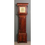 A late 18th Century oak longcase clock by Josiah Kember of Shaw, the 11ins square brass dial with