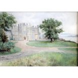 J. Ayton Symington (fl. 1890-1908) - Oil painting - "Dalmeny", board 9ins x 13ins, signed, in gilt