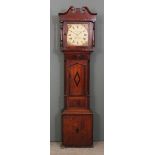 A 19th Century oak and mahogany longcase clock by George Bickerton of Kidderminster, the 12ins