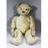 An early 20th Century English mohair blond plus teddy bear known as "Big Ted", 33ins high Note : The