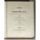 Fortescue Hitchins and Samuel Drew - "The History of Cornwalll", volumes 1 and 2, printed and