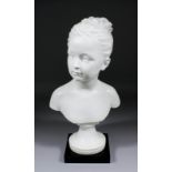 After Jean Antoine Houdon (1741-1828) - Composition bust - "Marie Louise Brongiart", on circular