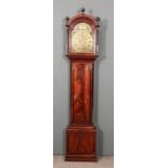 A George III mahogany longcase clock by Richard Orford of London, the 12ins arched brass dial with