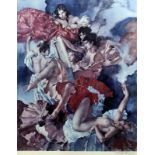 William Russell Flint (1880-1969) - Limited edition coloured print - "A Question of Attribution" -