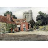 Harold Waite (fl. 1892-1939) - Watercolour - "Chilham Village", 10ins x 14ins, signed, framed and