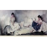 William Russell Flint (1880-1969) - Limited edition coloured print - "Interlude" - Two models