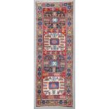 A late 19th/early 20th Century Caucasian Chajli runner from the Moghan area, woven in colours with