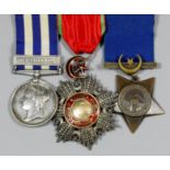 A group of three Victoria medals to "Captain Henry Joseph Daubeny, 2nd Royal Irish Regiment",