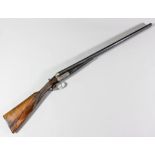 A 12 bore side by side shotgun by C G Edwards of Plymouth, 30ins blued barrels, serial no. 1582/