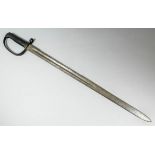 A Victorian engineers saw backed sword bayonet, the 25.5ins blade with stamped crown over V