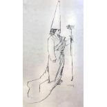 Jehan Daly (1918-2001) - Pencil drawing - "Sandra, the dustman's child", 14ins x 8.75ins, signed,