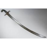 A 19th Century Mamaluke pattern Cavalry sabre, the 33ins blade with some decorative engraving, and