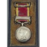 A Victoria Second China War medal with one bar for "Taku Forts 1860" to "Lieut. W.A. Daubeny, 1st