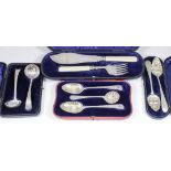 A pair of George III silver Old English pattern "Berry" spoons, the gilded bowls and terminals