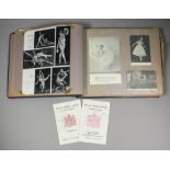 Dame Margo Fonteyn interest - Small collection of ephemera, including - Photograph album with