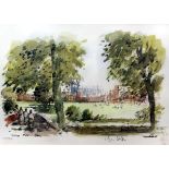 Hugh Casson (1910-1999) - Pair of limited edition coloured prints - "Eton College - Fellows Eyot"