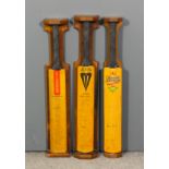 Three presentation cricket bats for - Graham Johnson, 1983, signed by Kent players, a presentation