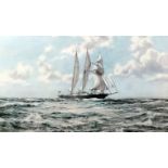 Montague Dawson (1895-1973) - Artists proof coloured print - "In Full Sail - The Training Ship "
