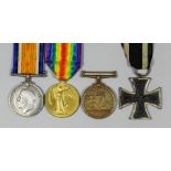 Three George V First World War medals to "Second Lieutenant J. S. Beattie R.N.R.", comprising -