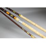 Three Hardy sectional fishing rods, comprising - "Matchmaker", 14ft, "Salmon Fly", 14ft, and "