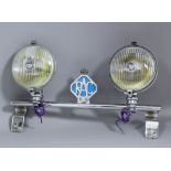 A badge bar with two Lucas fog lamps (SFT576), and an RAC badge (all 1960's)