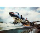 Robert Taylor (born 1946) - Two limited edition coloured prints - "Phantom Launch", 12ins x 18ins (