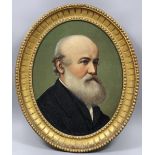 Late 19th Century English School - Oil painting - Shoulder length portrait of Richard Hitchcock,