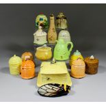 A small collection of ceramic honey pots and bee related items, including - a Carltonware pottery