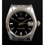 A gentleman's stainless steel Rolex Oyster Perpetual Date/Datejust automatic wristwatch, Model No.