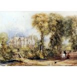 19th Century English School - Watercolour - View of Perry Hall, Birmingham, 10ins x 13.5ins,