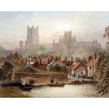 Frederick E. J. Goff (1855-1931) - Watercolour - "Ely Cathedral", 4.5ins x 5.75ins, signed and