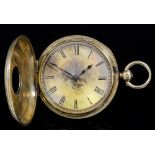 A George V gentleman's 18ct gold cased half hunting  pocket watch by E.R. Bailey, London, No. 1026,