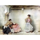Russell Flint (1880-1969) - Limited edition coloured print - "Casilda's White Petticoat", 17.75ins x