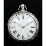 A Victorian gentlemen's silver pair cased verge pocket watch by G.Cornell (Late W. Burch) of