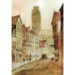 Edward Nevil (19th/20th Century) - Watercolour - "Rouen", 10.75ins x 9.5ins, signed, framed and