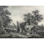 Francois Vivares (1709-1780) - Engraving - "The Hop Pickers", 14.25ins x 19.25ins, dated 1760, and