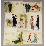 Phil May - A small collection of humorous postcards (52 in modern album), "Phil May Medley"