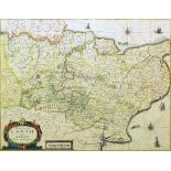 17th Century map in the manner of Jan Jansson (1596-1664) - Coloured engraving - "Provinciae