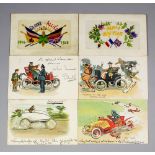 A selection of early 20th Century postcards, including  group of humorous motoring cards after Tom