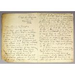 William de Morgan (1839 - 1917) - Autograph letter from de Morgan , dated March 30th 1904, Central